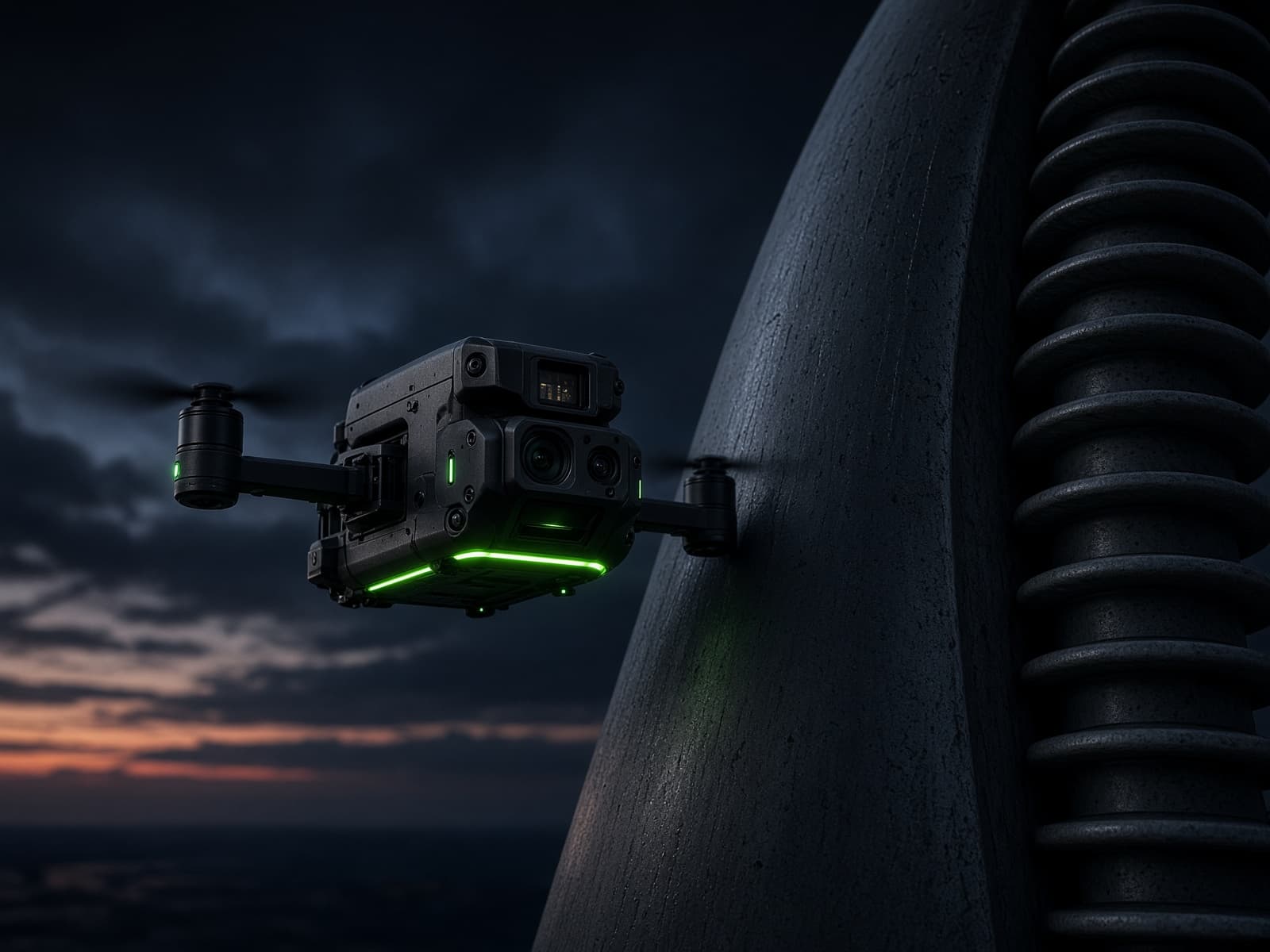 Illustration of a drone in flight